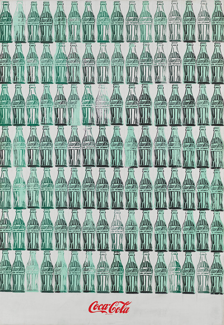 Green Coca-Cola Bottles 1962 Whitney Museum of American Art, New York, Andy Warhol foundation, Tate Modern, Exhibition, London, Art, Pop Art, Painting