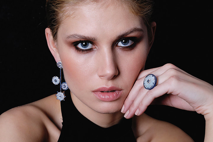 Nadine Aysoy, designer, jewellery, diamonds, sapphire, gold, jade, Chinese, calm, rubies, . 